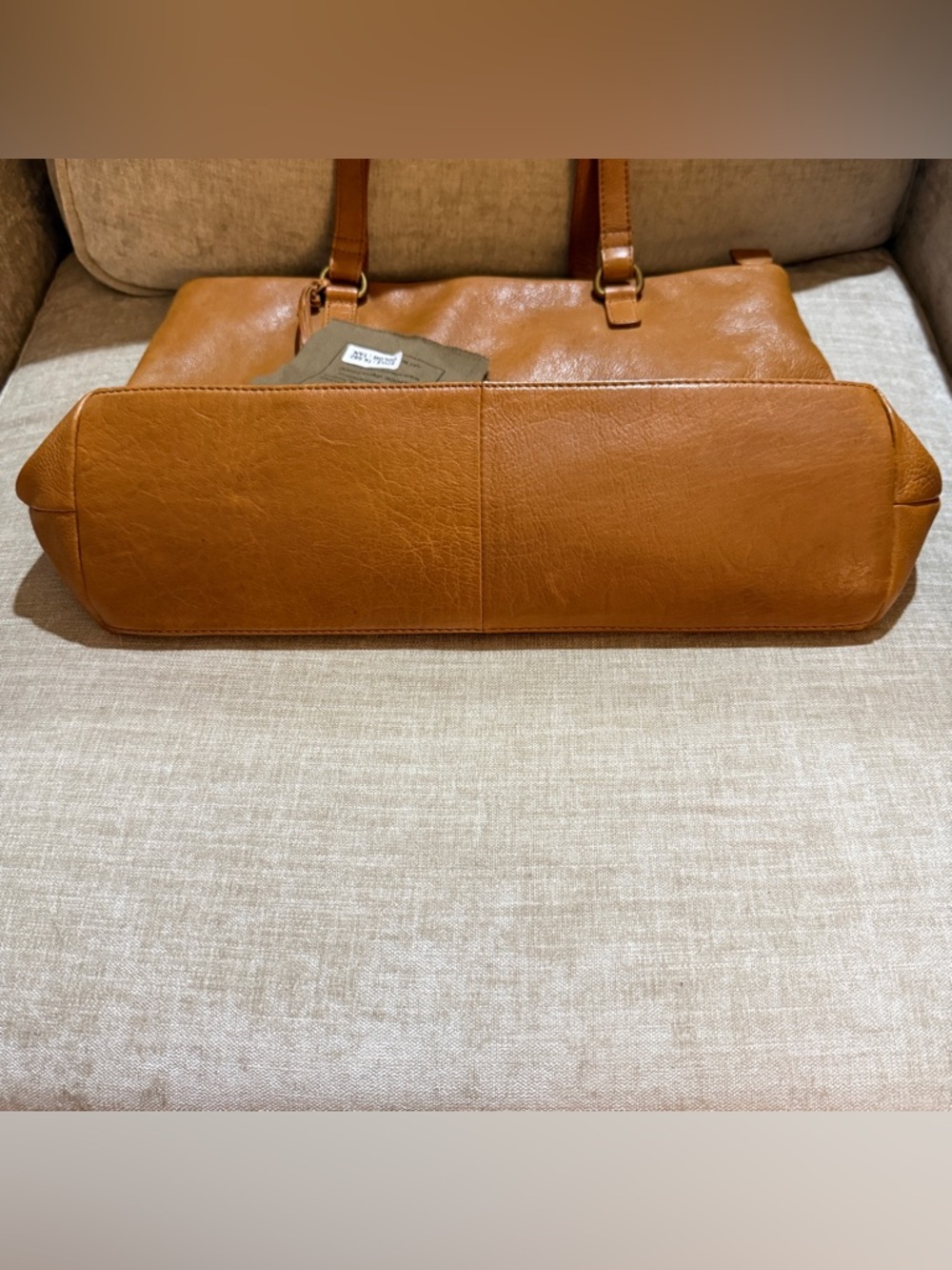 Vilenca Holland Tan Leather Tote Bag NWOT Handcrafted - Picture 12 of 13